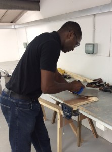 Rodney on his first day at Able Skills.