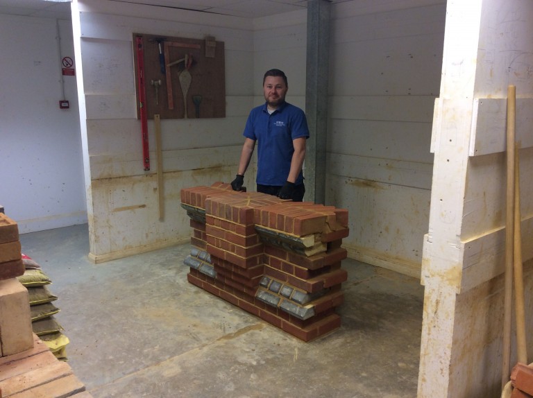 Bricklayer, Matt was given the hard task!