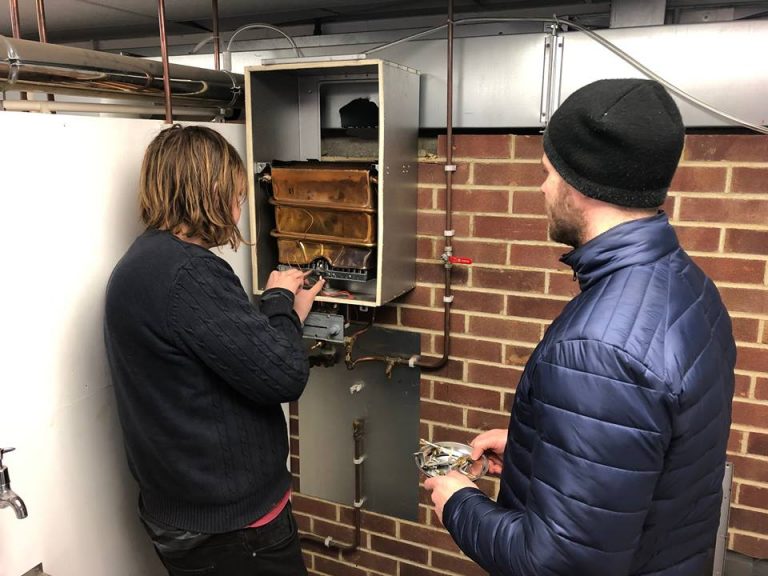 Gas Courses - Students Re Installing Gas Appliances!
