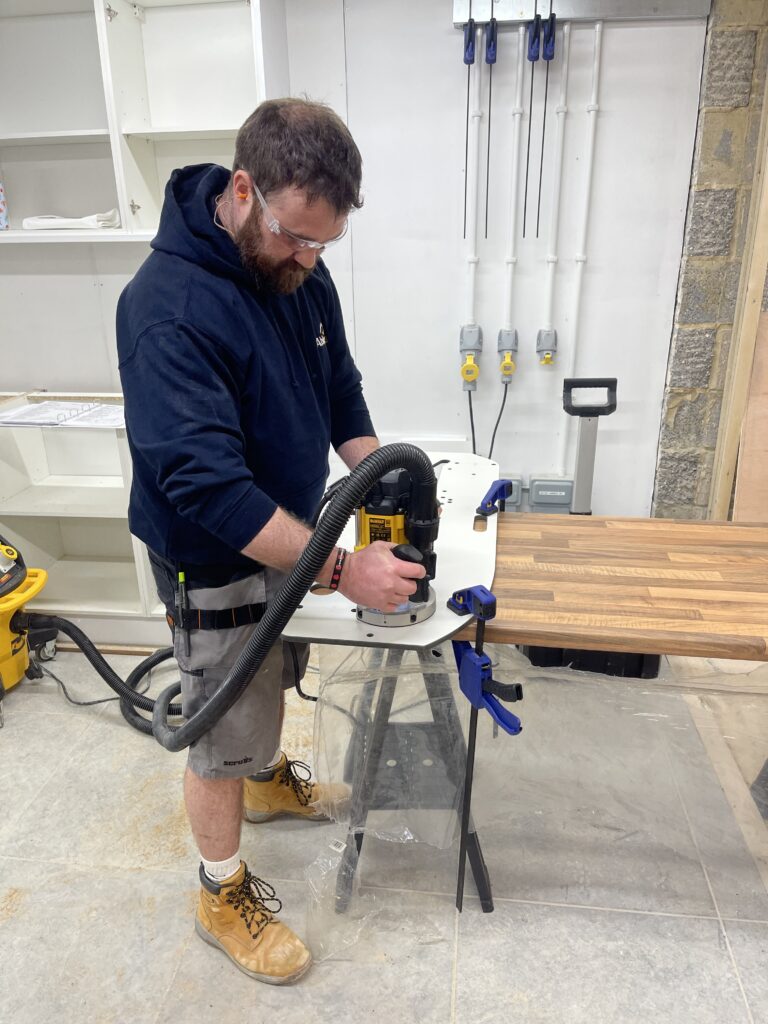 Using a worktop router at Able Skills